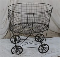 Rustic Metal Wire Rolling Basket