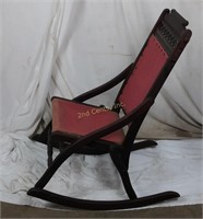 Antique Wooden Folding Rocking Chair