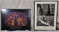 Lot Of  2 Pictures 1 Has Cracked Glass