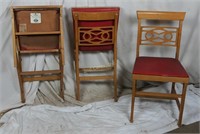 3 Coronet Folding Furniture Co. Padded Chairs