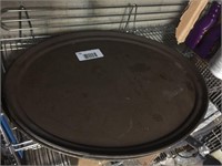 Pair Of Large Oval Non-Skid Bar Trays