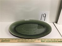 Ty Pennington Style Green Glazed Ceramic Platter