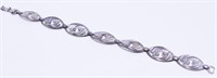Sterling Silver 925 7-1/2" Bracelet 14.4g