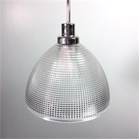 Industrial Style Drop Light with Glass Shade