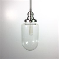 Brushed Nickel Pendant with Glass Globe