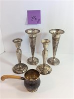 STERLING Silver Candlesticks & Cup