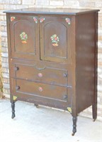 Vtg Solid Wood Cabinet with Drawers Tennessee