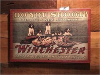 Wood Winchester Shotgun Shells Sign