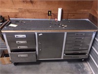 Metal Rolling Cabinet & Contents