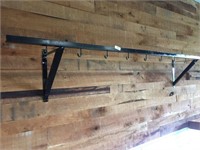 Iron Wall Rack w/10 J Hooks