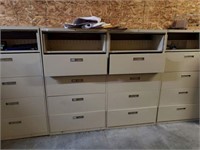Four 5 Drawer Lateral File Cabinets