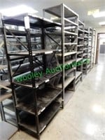 Row of Misc Metal Shelving 6 Count