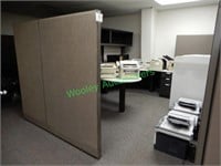 Steelcase Cubicle Office Desk and Over Counter