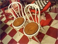2 antique bentwood chairs