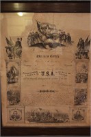 Civil War Discharge Paper dated 1865