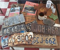 TEXAS license plates postcards barb wire lots more