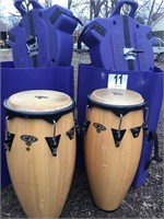 (2) CP Congas with Drum Travel Cases