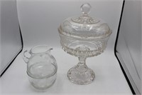 Etched Floral Glass Lot