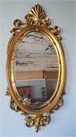 ORNATE OVAL GOLD MIRROR