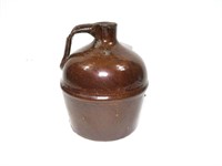Brownware jug, 8" H