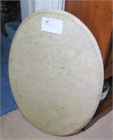 Oval Victorian Marble top, 27.5" x 29.5"