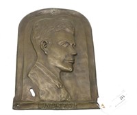 Bronze Lindbergh Plaque, 11.5" x 15" H.
