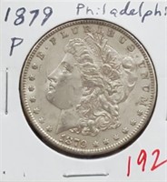 1879 P Morgan US silver dollar Philadelphia XF
