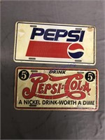 Pair of Pepsi-Cola license plates