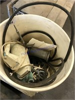 Bucket--cords, tools, oiler can