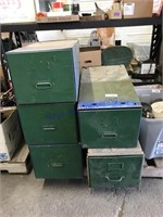5 sections stackable file drawers