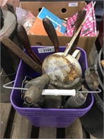 Purple bucket--assorted tools