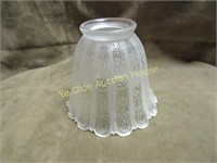 antiique floral etched ribbed light shade'