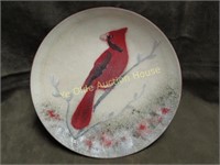 porcelain enamel robin red bird small bowl