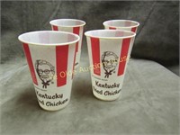 1969 KFC Paper Cup Lot of 4 Libbey prod