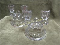 imperial glass crochet crystal candleholders