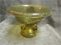 tiffin 1930's amber glass cupped bowl