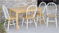 Wood Dining Room Table & 4 Chairs