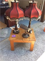 Lamps and table