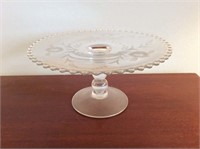 Round cake stand, candlewick pattern, 11 inch
