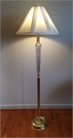 Waterford floor lamp, brass stem with signed