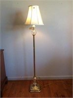 Brass and Crystal Floor Lamp