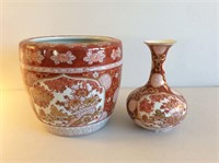Oriental Planter and Vase