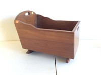 Walnut Cradle Magazine Holder 16" X 12