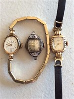 Three watches, 1 lady Elgin, 1 Bulova, 1 Helbros
