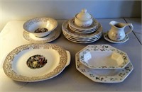 Sebring platter and bowl, Pfaltzgraff plates,