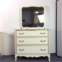 3 Drawer Provincial Dresser with Mirror