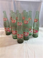 9  dr. pepper bottles 16 ounce glass
