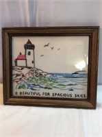 12 x 10 needlepoint framed oh beautiful for