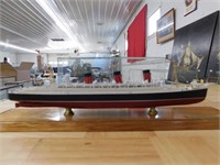 QUEEN MARY GERMAN PEWTER SHIP MODEL