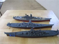 COLLECTION OF 3 BATTLE SHIPS